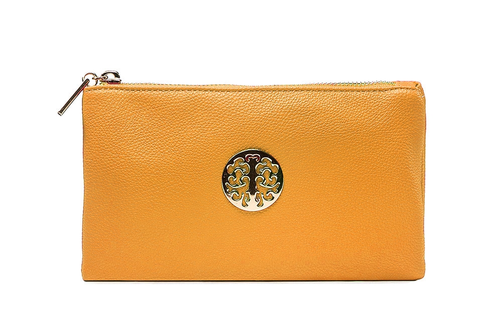 Clutch Cross Body Bag With Strap - Mustard Yellow - Wild at Heart