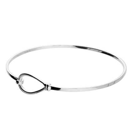 Silver Circle Hook Bracelet  Rain Jewelry